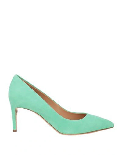 Ferragamo Woman Pumps Light Green Size 10 Calfskin In Green