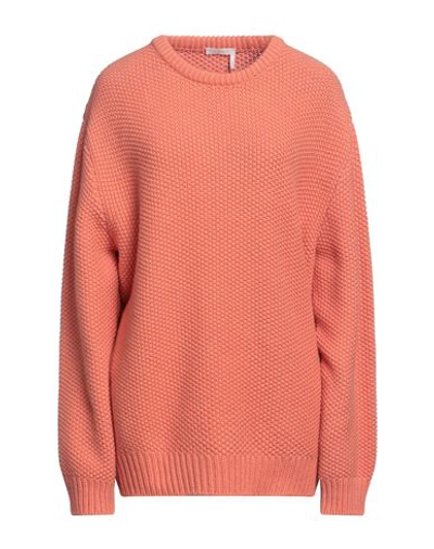Shop Chloé Woman Sweater Salmon Pink Size M Cashmere