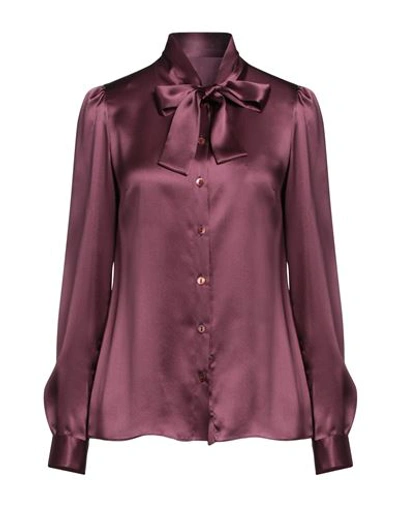 Shop Dolce & Gabbana Woman Shirt Deep Purple Size 10 Silk