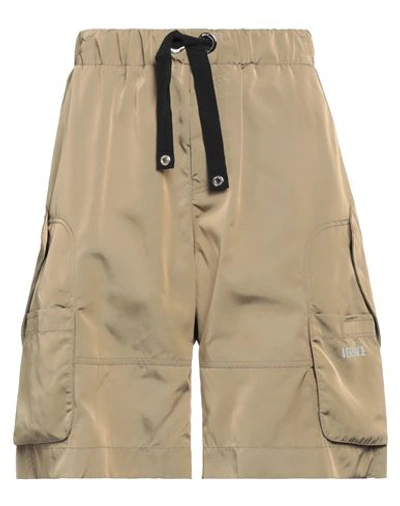 Shop Versace Man Shorts & Bermuda Shorts Camel Size 34 Polyamide, Cotton, Viscose In Beige