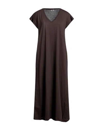Shop More By Siste's Woman Maxi Dress Brown Size L Cotton