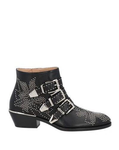 Shop Chloé Woman Ankle Boots Black Size 5 Leather