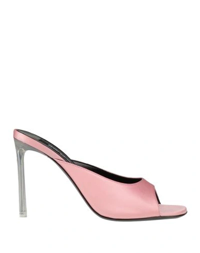 Shop Sergio Rossi Woman Sandals Pink Size 7 Textile Fibers