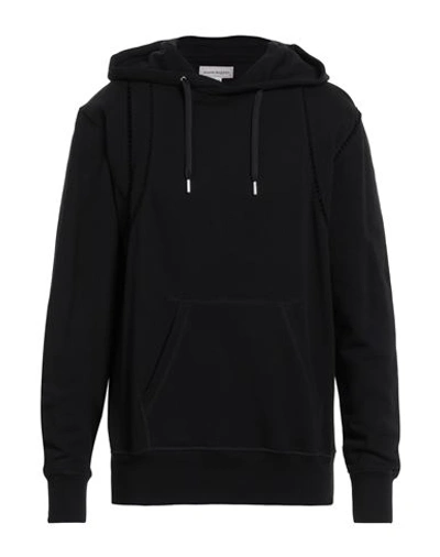 Shop Alexander Mcqueen Man Sweatshirt Black Size Xl Cotton