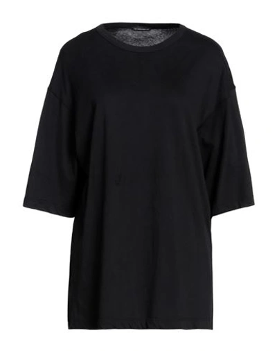 Shop Ann Demeulemeester Woman T-shirt Black Size S Cotton