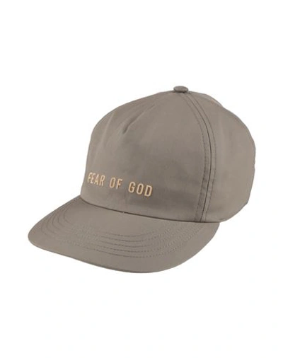 Shop Fear Of God Man Hat Dove Grey Size Onesize Cotton