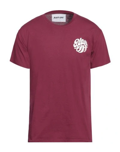 Shop Blast-off Man T-shirt Garnet Size M Cotton In Red