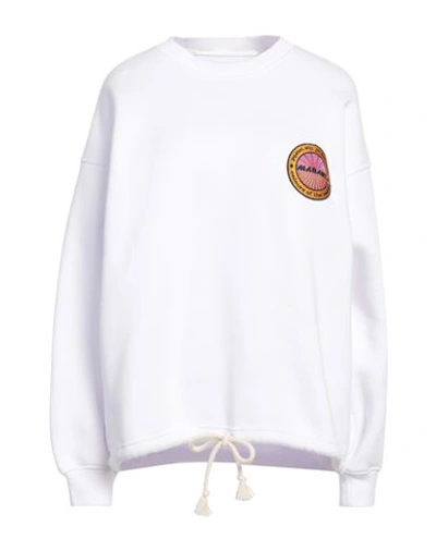 Shop Isabel Marant Woman Sweatshirt White Size 6 Cotton, Polyester