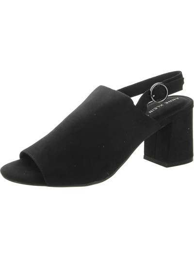 Shop Anne Klein Rori Womens Buckle Open Toe Slingback Sandals In Black