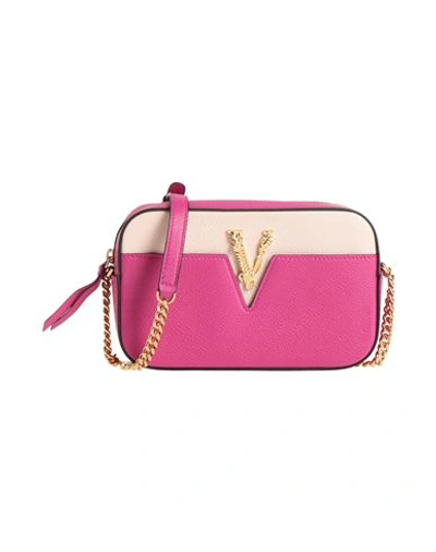 Shop Versace Woman Cross-body Bag Magenta Size - Calfskin