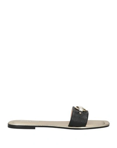 Shop Pollini Woman Sandals Black Size 8 Calfskin