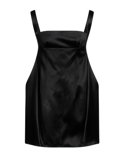 Shop Maitrepierre Woman Mini Dress Black Size 8 Cotton, Silk