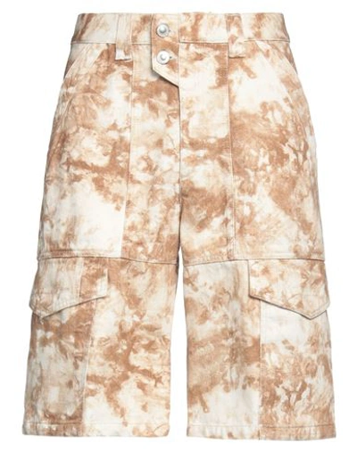 Shop Isabel Marant Man Shorts & Bermuda Shorts Camel Size 31 Cotton In Beige