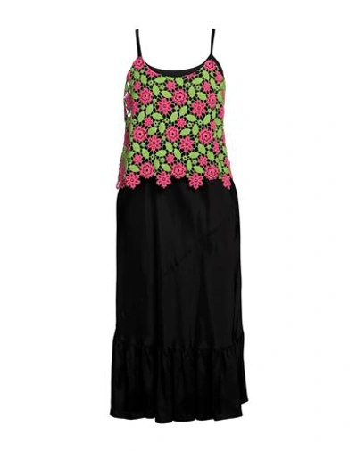 Comme Des Garçons Woman Midi Dress Green Size M Cotton, Polyester, Cupro In Green