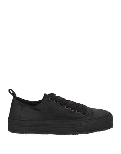 Shop Ann Demeulemeester Woman Sneakers Black Size 7.5 Leather