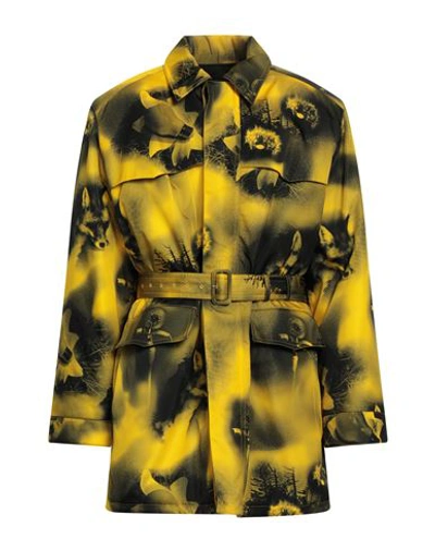 Shop Prada Man Jacket Yellow Size M Recycled Polyamide, Calfskin