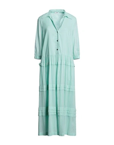 Shop Peserico Woman Midi Dress Light Green Size 10 Cotton