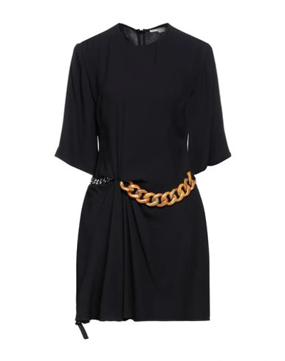 Shop Stella Mccartney Woman Mini Dress Black Size 4-6 Viscose, Plastic