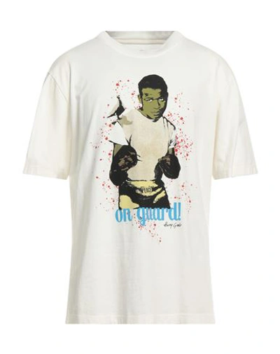 Shop Bl'ker Man T-shirt Off White Size Xl Cotton