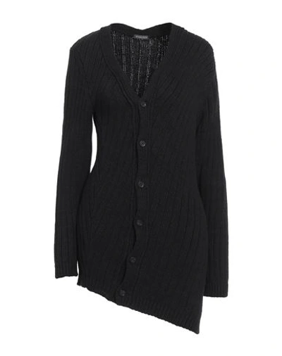 Shop Ann Demeulemeester Woman Cardigan Black Size M Cotton, Polyamide