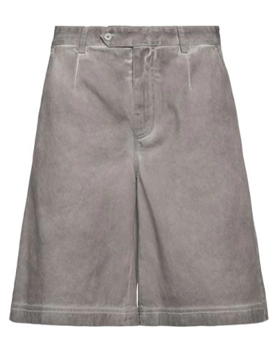 Shop Dolce & Gabbana Man Denim Shorts Dove Grey Size 36 Cotton