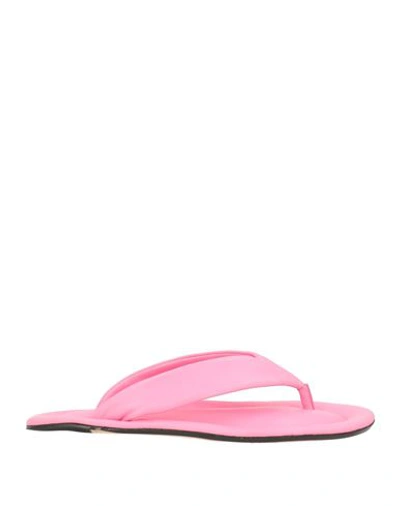 Shop By Far Woman Thong Sandal Pink Size 8 Leather