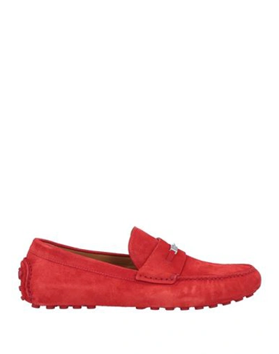 Ferragamo Man Loafers Red Size 9 Calfskin In Red