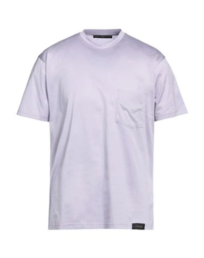 Shop Low Brand Man T-shirt Light Purple Size 6 Cotton