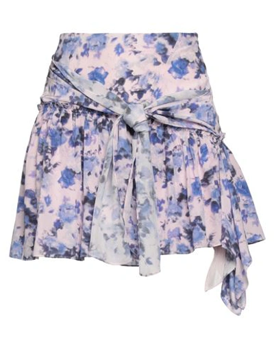 Shop Isabel Marant Woman Mini Skirt Light Pink Size 8 Silk
