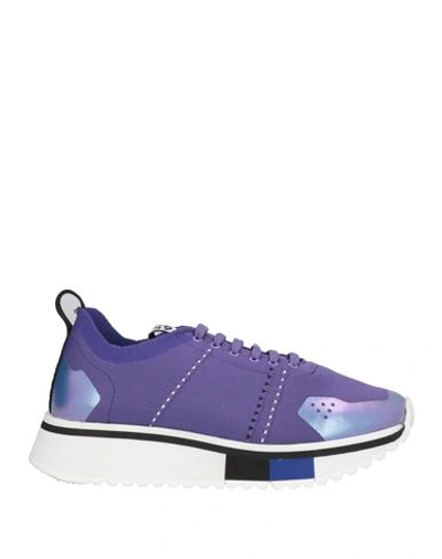 Shop Fabi Woman Sneakers Purple Size 8 Textile Fibers