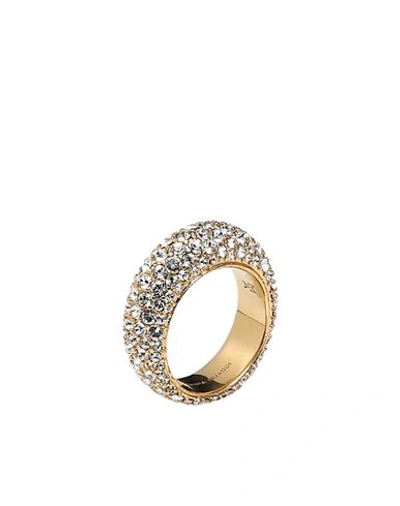 Shop Amina Muaddi Woman Ring Gold Size 6.75 Metal