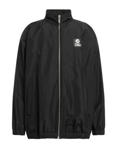 Marcelo Burlon County Of Milan Marcelo Burlon Man Jacket Black Size L Polyester, Silicone In Black