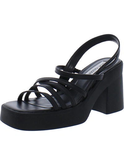 STEVE MADDEN KALANI WOMENS LEATHER STRAPPY PLATFORM SANDALS 