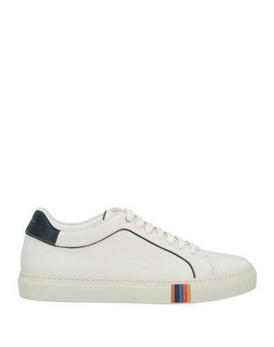 Shop Paul Smith Man Sneakers Ivory Size 11 Leather In White
