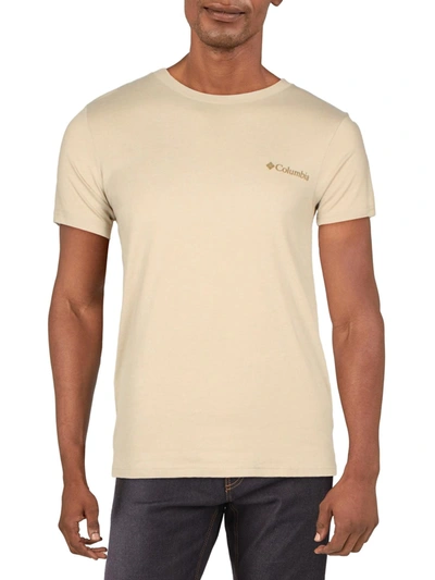 Shop Columbia Sportswear Mens Short Sleeve Crewneck Graphic T-shirt In Beige