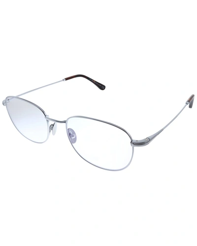 Shop Tom Ford Unisex Square 52mm Optical Frames In Silver
