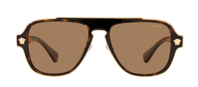 Shop Versace 0ve2199 1252la Navigator Sunglasses In Multi