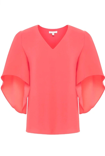 Shop Anna Cate Women's Nina Short Sleeve Top In Fusion Coral In Orange