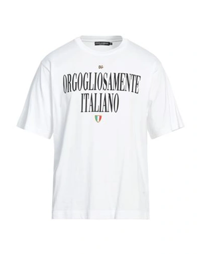 Shop Dolce & Gabbana Man T-shirt White Size 46 Cotton