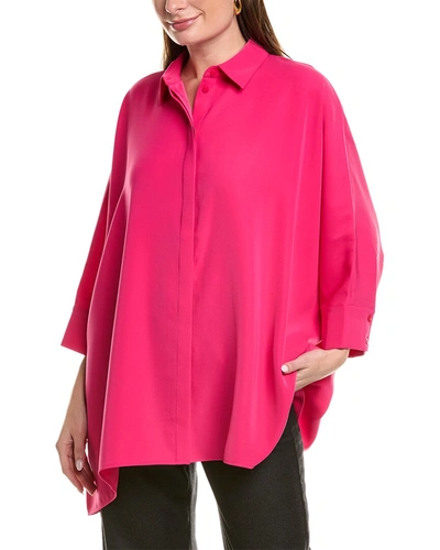 Shop St John Draped Blouse In Pink