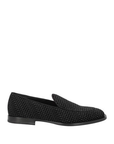 Shop Dolce & Gabbana Man Loafers Black Size 9 Textile Fibers, Soft Leather