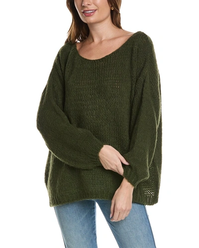 Shop Persaman New York Wool-blend Sweater In Green