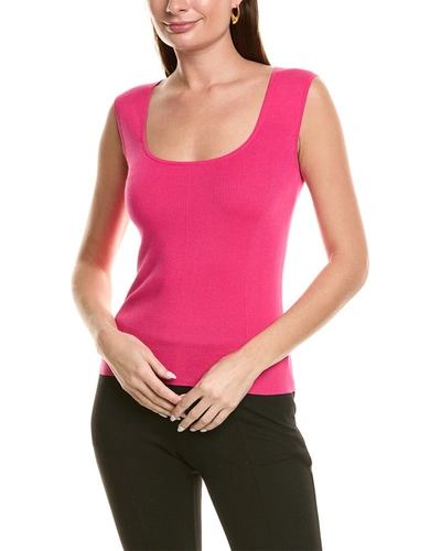 Shop St John Ribbed Shell In Pink