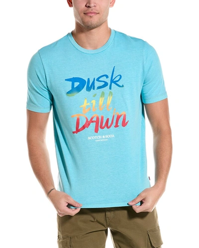Shop Scotch & Soda Dusk Til Dawn T-shirt In Blue