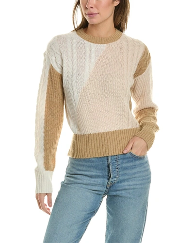 Shop French Connection Madelyn Cable Wool-blend Sweater In Brown