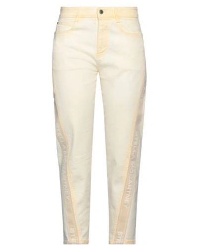Shop Stella Mccartney Woman Jeans Light Yellow Size 26 Cotton, Elastane