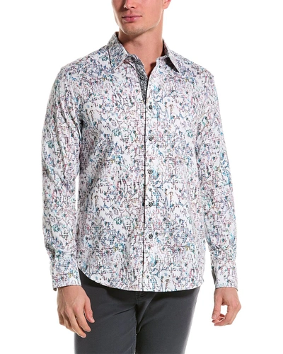 Shop Robert Graham Area Classic Fit Woven Shirt In White