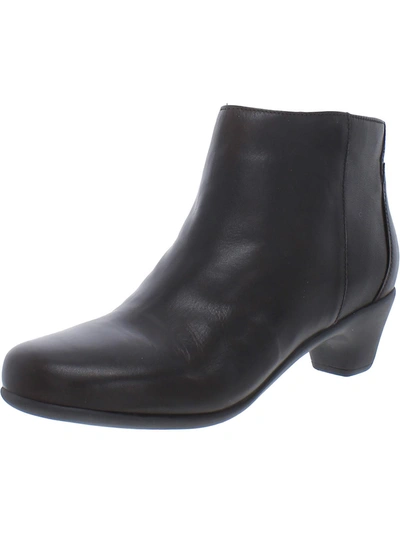 EASY SPIRIT WOMENS LEATHER BLOCK HEEL ANKLE BOOTS 