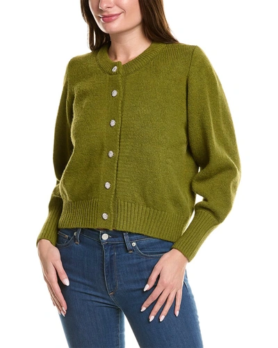 Shop Anna Kay Velicia Wool-blend Cardigan In Green