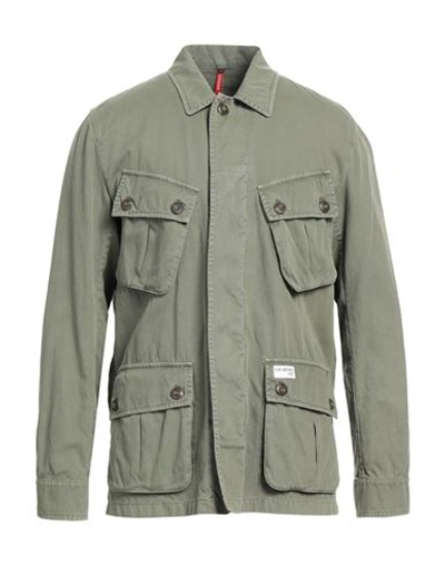 Shop Fay Archive Man Jacket Military Green Size L Cotton, Linen